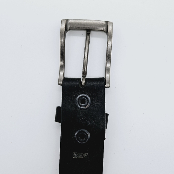 EUROPA DEZINES | genuine leather black belt 34 - Picture 3 of 6